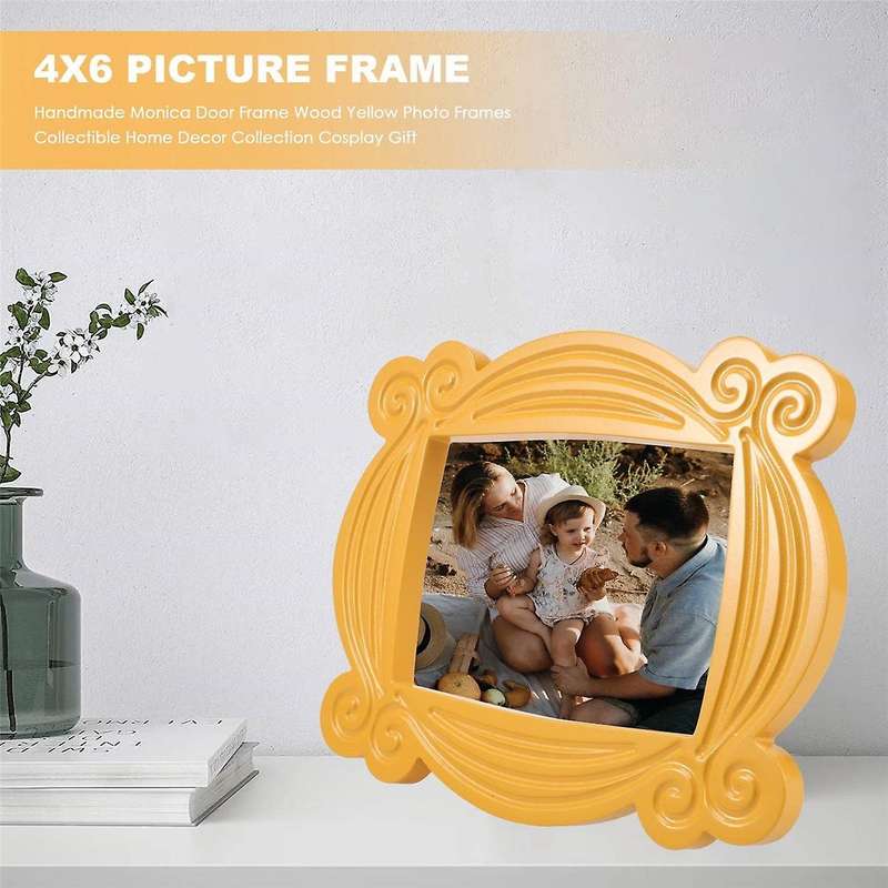 Handmade Monica Door Wood Yellow Photo Frames Collectible Home Decor Cosplay Gift