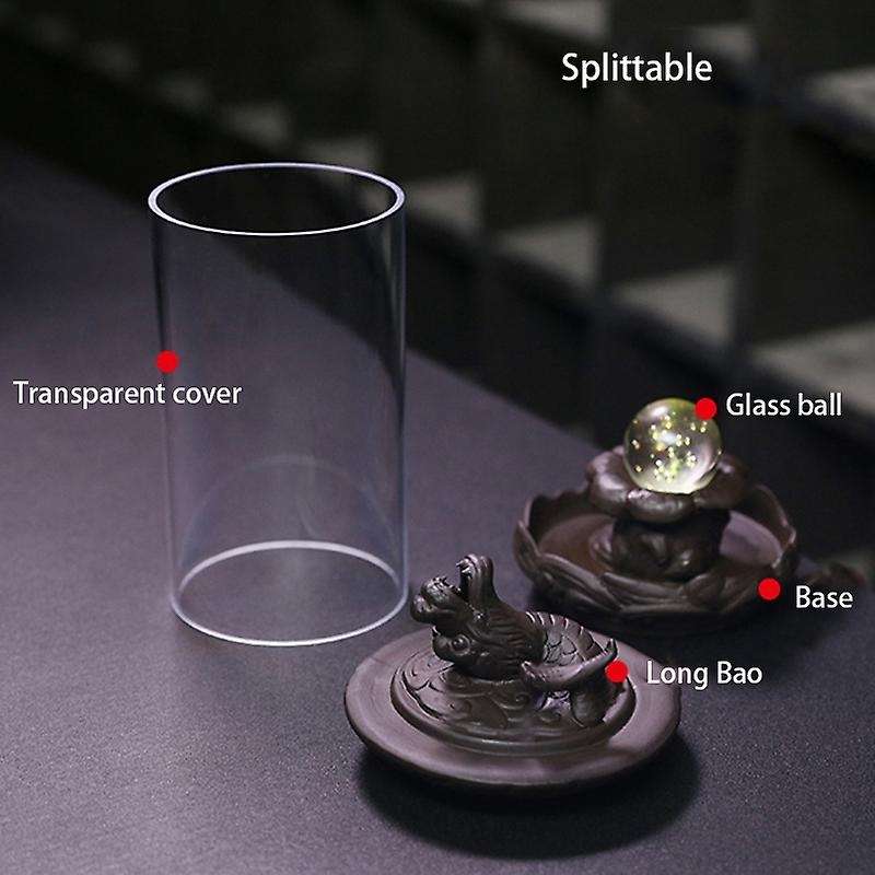 Handmade Purple Sand Incense Smoke Waterfall Backflow Incense Living Room Decor Incense Holder