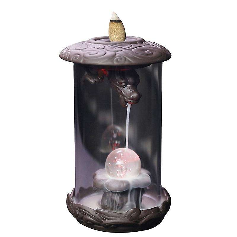 Handmade Purple Sand Incense Smoke Waterfall Backflow Incense Living Room Decor Incense Holder