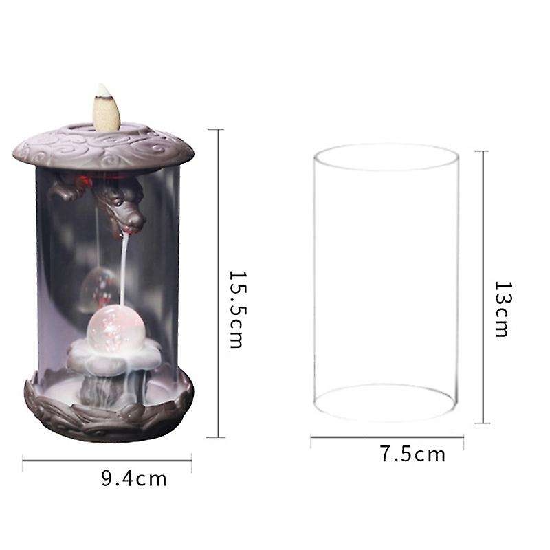 Handmade Purple Sand Incense Smoke Waterfall Backflow Incense Living Room Decor Incense Holder