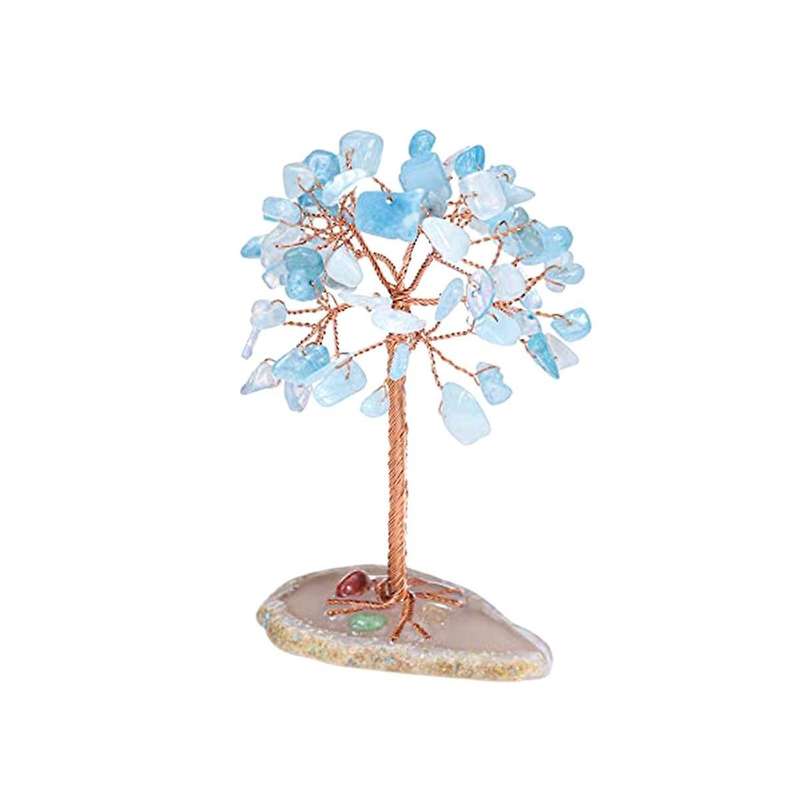 Handmade Woven Desktop Ornament Faux Crystal Gravel Home Decor Office Desk Ornament