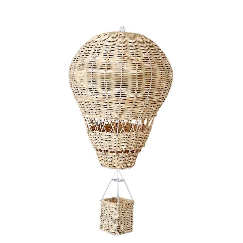 Hand-woven Rattan Hot Air Balloon Children's Room Bohemian Nursery Decoration Photo Props