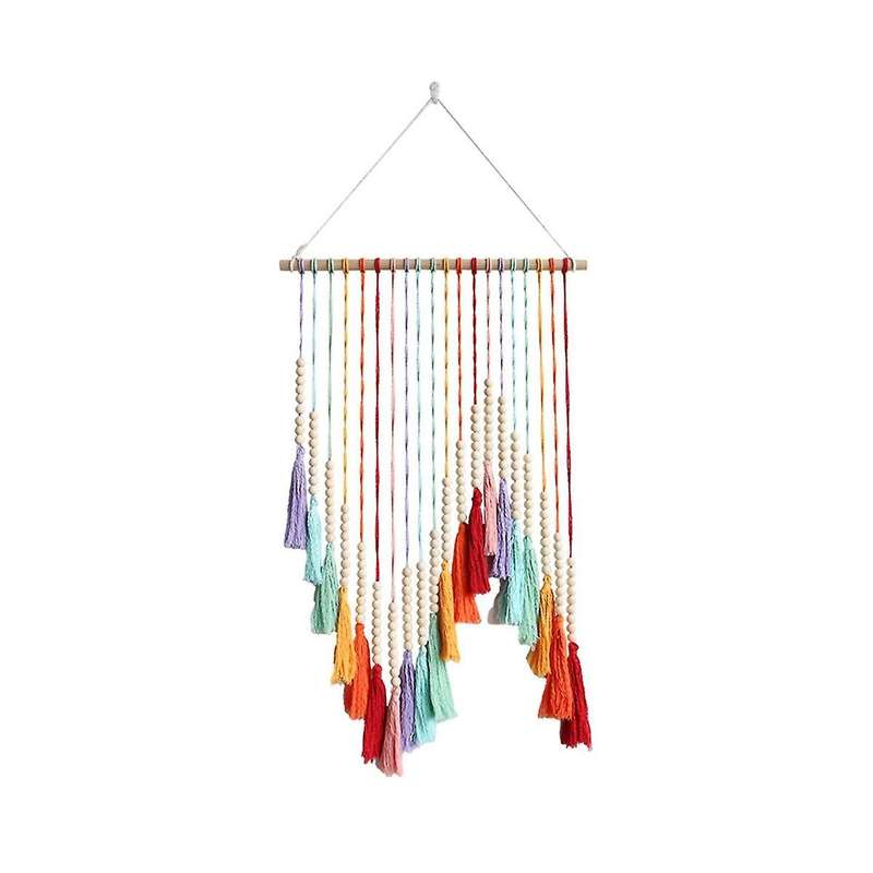 Hand-woven Color Macrame Wall Hanging Ornament Bohemian Craft Decoration Gorgeous Tapestry for Home