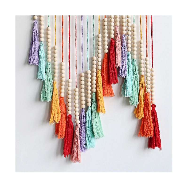 Hand-woven Color Macrame Wall Hanging Ornament Bohemian Craft Decoration Gorgeous Tapestry for Home