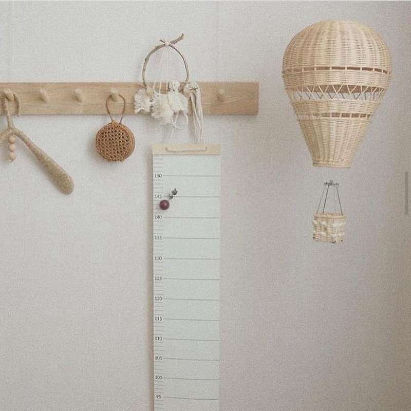 Hand-Woven Rattan Hot Balloon Children's Room Wall Decoration Bohemian Nursery Decoration Photo Pro