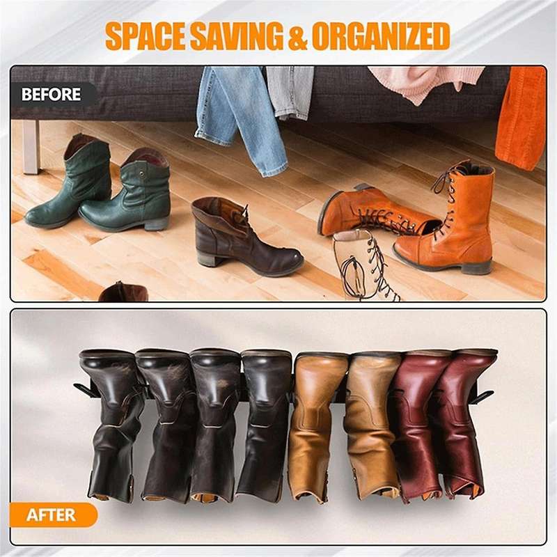 Hangers 2-pair Boot Rack Garage Boot Storage, Boot Holder, Metal Wire Organizer for Entryway