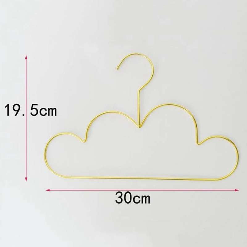 Hangers Non Slip Metal Toddlers Clothes Hanger Golden Kids Cloud Shape Coat Hanger Clothing Storage