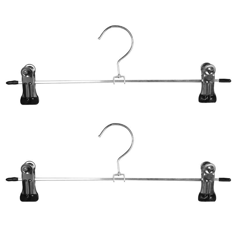 Hangers Skirt Hangers with Clips 20 Pack Metal Trouser Clip Hangers for Space Saving, Ultra Thin R