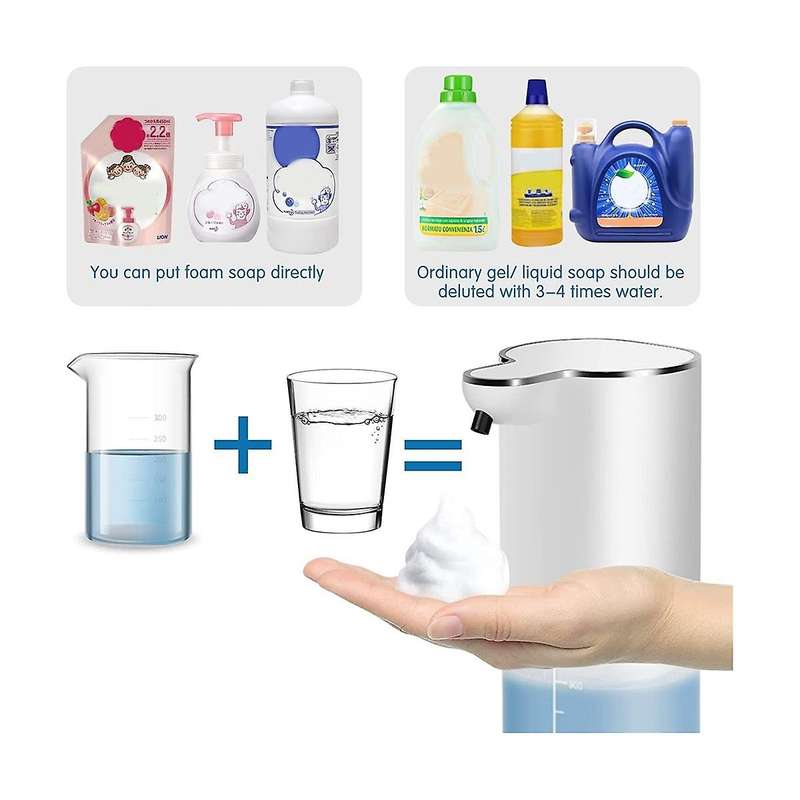 Hanging Automatic Soap Dispenser, 400ml Refillable Automatic Soap Dispenser, for Kitchen and Bathro