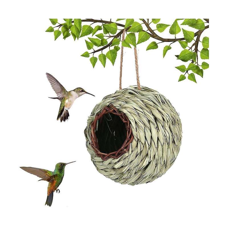 Hanging Bird Nest House for Outside,ball Shape,hand Woven,made Of Natural Grass,perfect for Garden