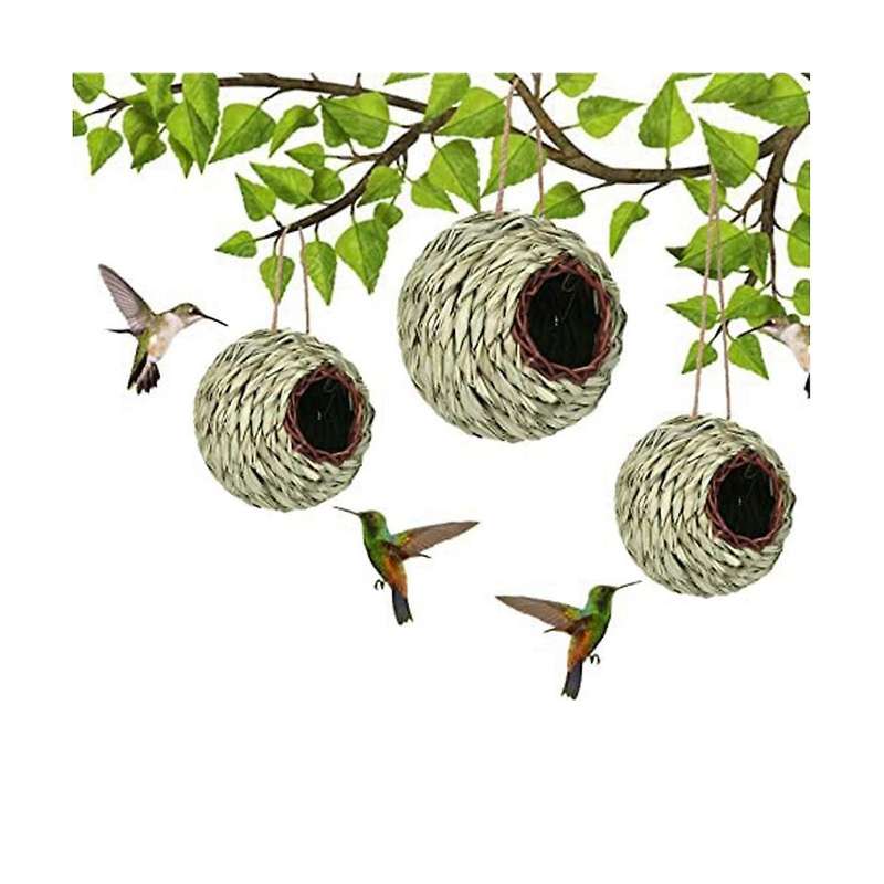 Hanging Bird Nest House for Outside,ball Shape,hand Woven,made Of Natural Grass,perfect for Garden