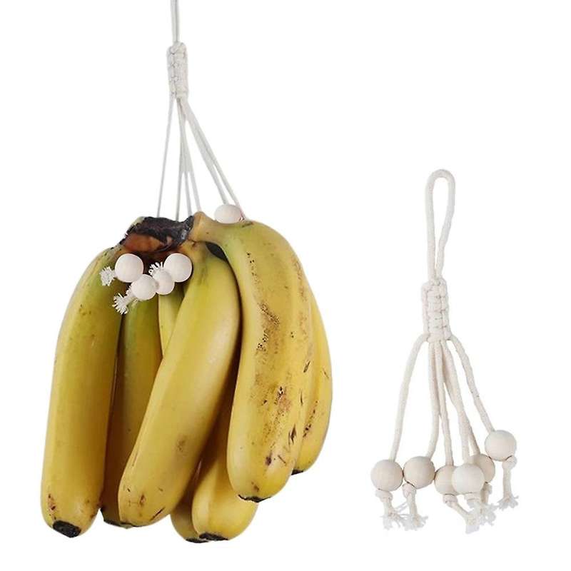 Hanging Fruit Hammock Handwoven Cotton or Banana Hammocks Under Cabinet with 4 Hooks Kitchen Fruit S