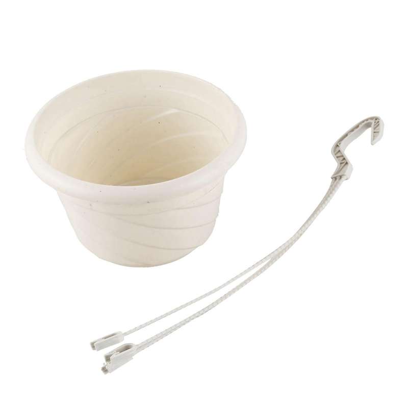 Hanging Flower Plant Pot Chain Basket Planter Holder Home Garden Balcony Decoration White