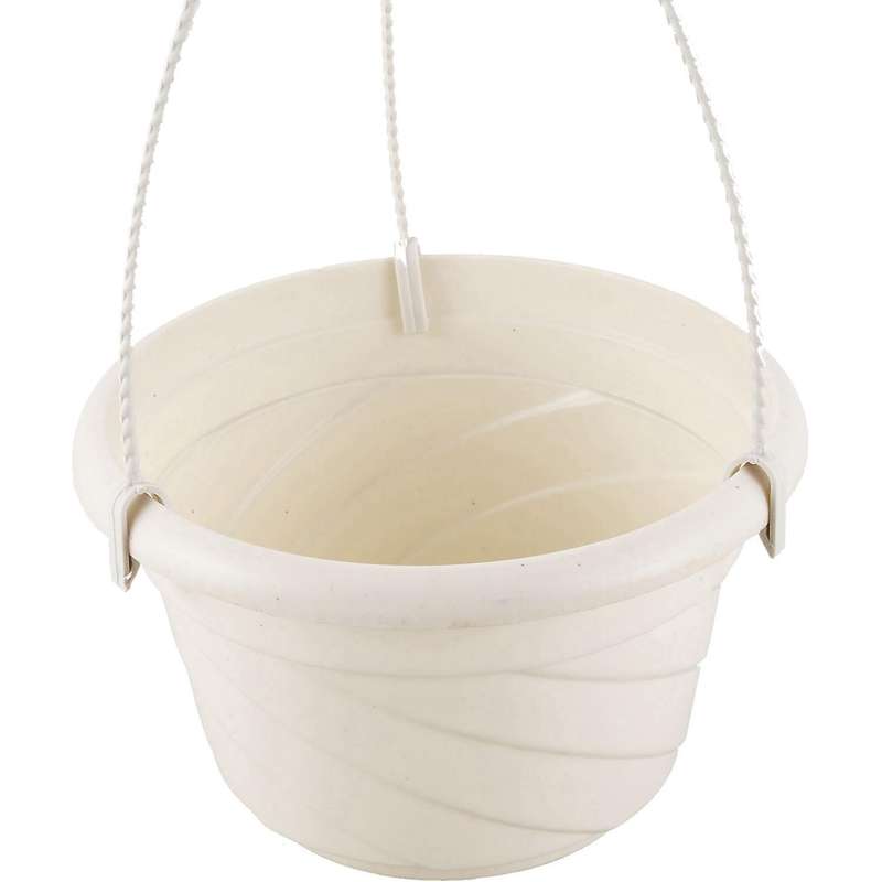 Hanging Flower Plant Pot Chain Basket Planter Holder Home Garden Balcony Decoration White