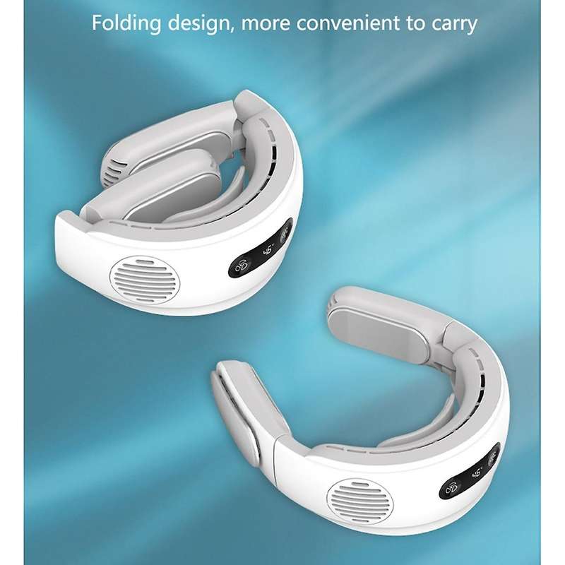 Hanging Neck Fan Mobile Air Conditioner Outdoor Wearable Foldable Bladeless Neck Cooling Fan 5000ma