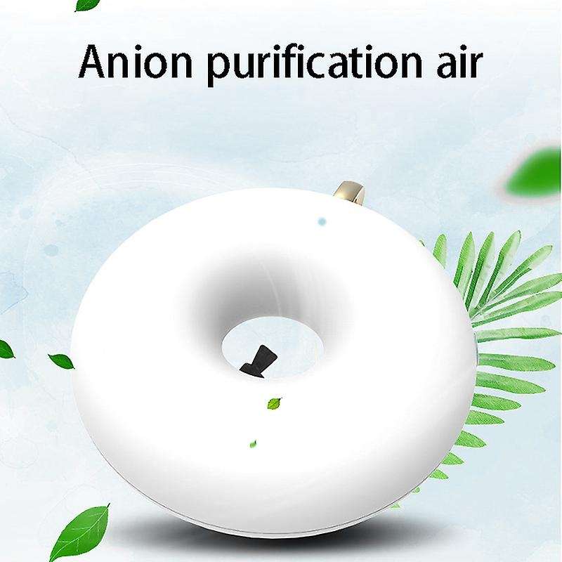 Hanging Neck Air Purifier, Household Portable Car Oxygen Bar Negative Ion Air Purifier(Black)