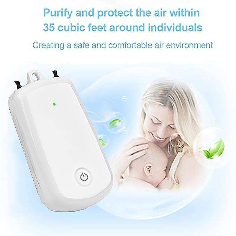 Hanging Neck Air Purifier, Mini Portable Fashion Personal Wearable USB Negative Ion Air Purifier