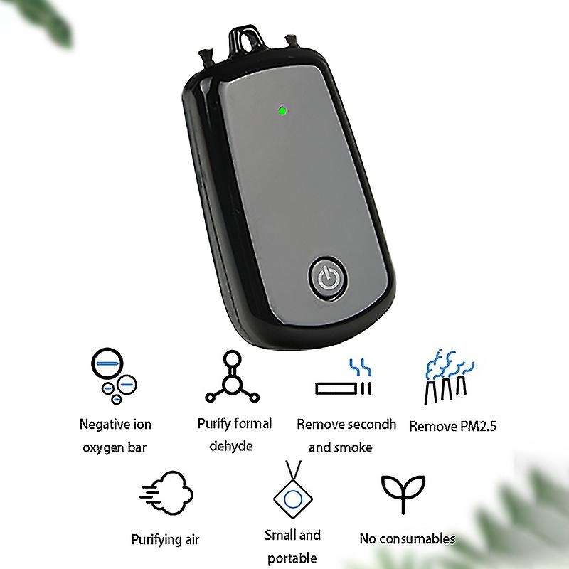Hanging Neck Air Purifier, Mini Portable Fashion Personal Wearable USB Negative Ion Air Purifier