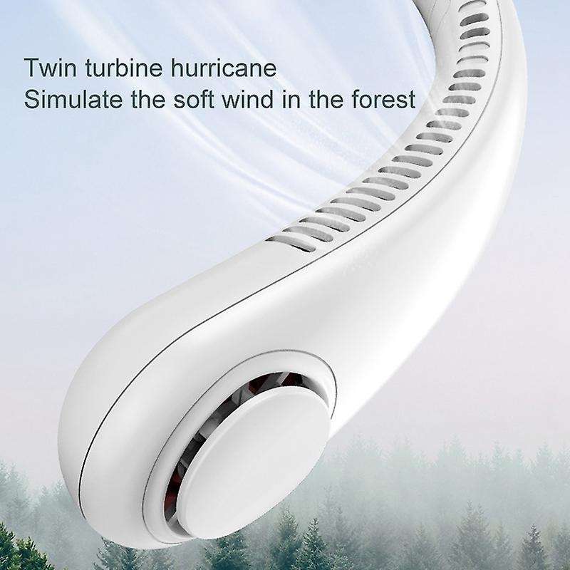 Hanging Neck Fan,Portable Bladeless Hanging Neck FanRechargeable Third Gear Wind Speed Wearable Fan