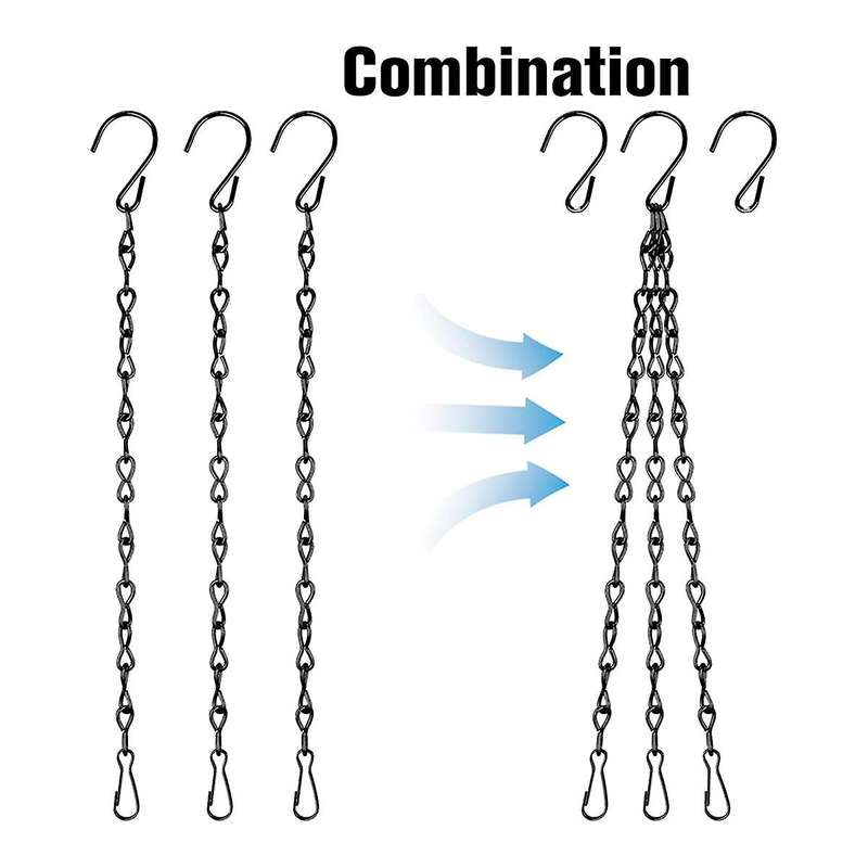 Hanging Plant Chain, Black Chain for Hanging Bird Feeders Planters Lanterns Baskets Billboards Wind