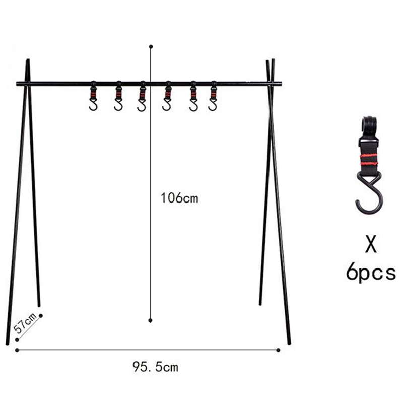 Hanging Rack Outdoor Camping Shelf Clothes Storage Hanger Triangle Rack Aluminum Alloy Detachable La