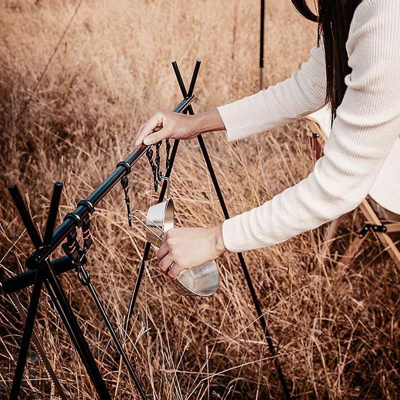Hanging Rack Outdoor Camping Shelf Clothes Storage Hanger Triangle Rack Aluminum Alloy Detachable La