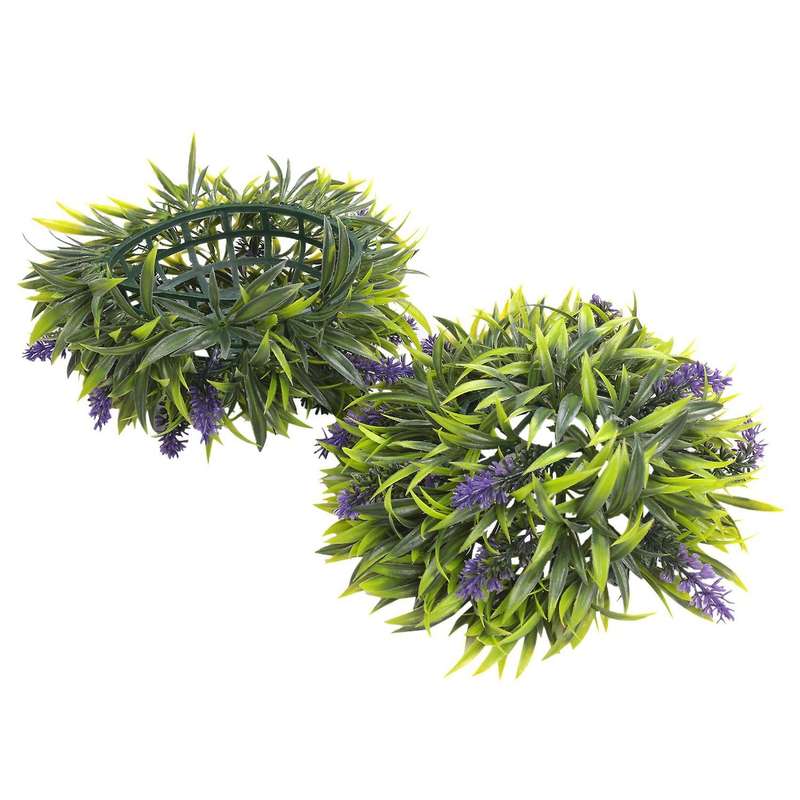 Hanging Topiary Ball Lavender Artificial Garden Flower Plant Decor Basket 25cm