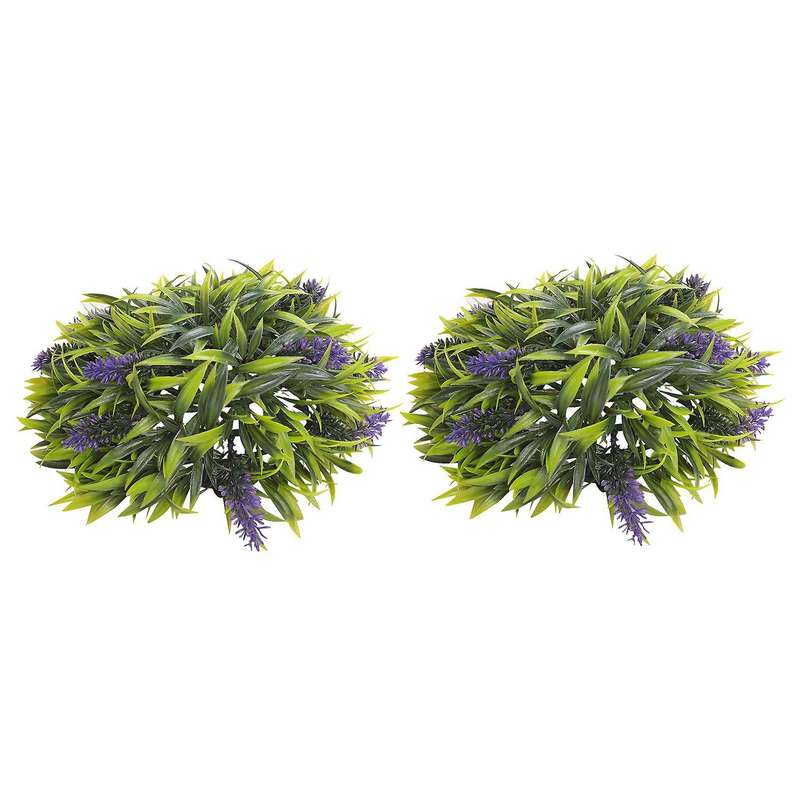 Hanging Topiary Ball Lavender Artificial Garden Flower Plant Decor Basket 25cm