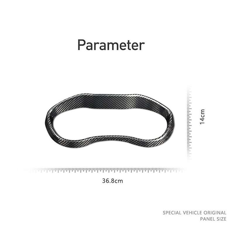 Hard Carbon Fiber Interior Trim Car Speedometer Frame Cover Sticker for 2015-2019