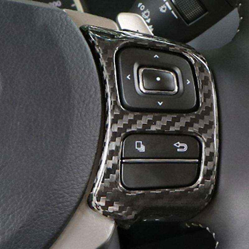 Hard Carbon Fiber Stickers Trim Steering Wheel Button Frame Cover for NX IS