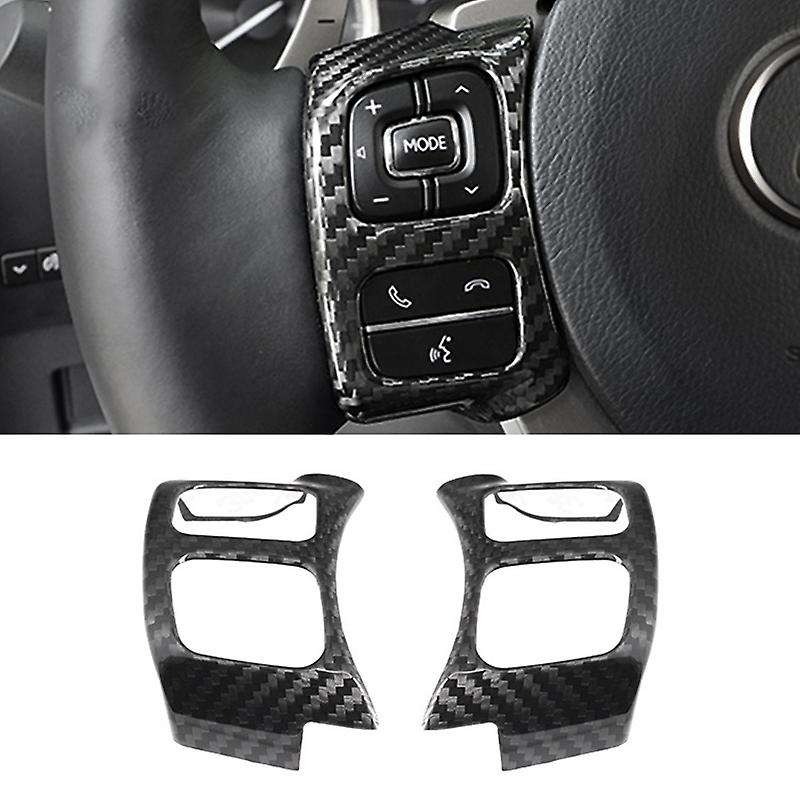 Hard Carbon Fiber Stickers Trim Steering Wheel Button Frame Cover for NX IS