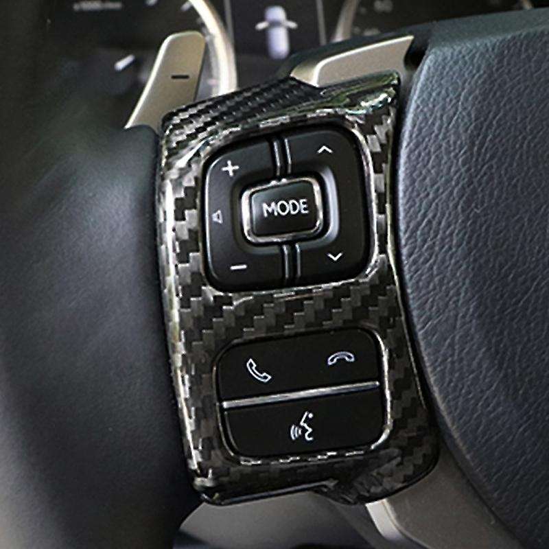 Hard Carbon Fiber Stickers Trim Steering Wheel Button Frame Cover for NX IS