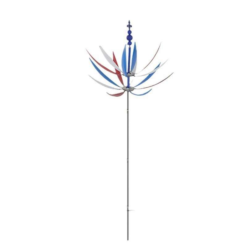 Harlow Wind Spindle Metal Windmill 3d Wind Rotating Sculpture Inserts the Rotator Detachable 3d Wrou