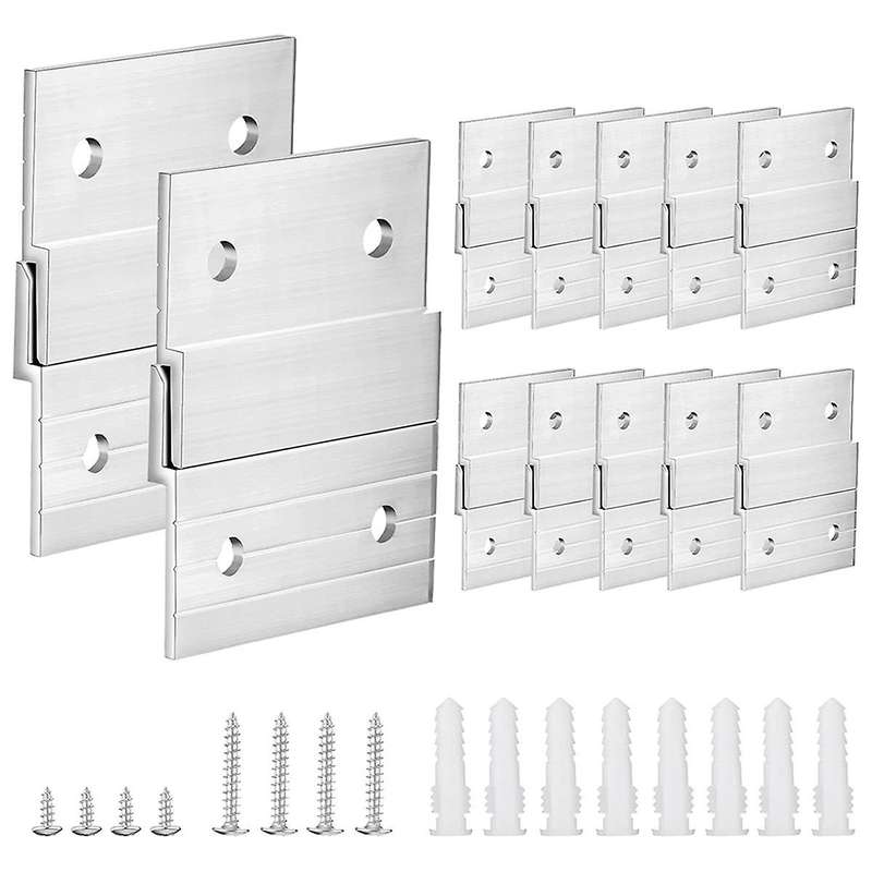 Hardware Kit for Hanging French Plywood Picture Hooks, Wall Bracket Hardware Kit Aluminum Z Bar Hang