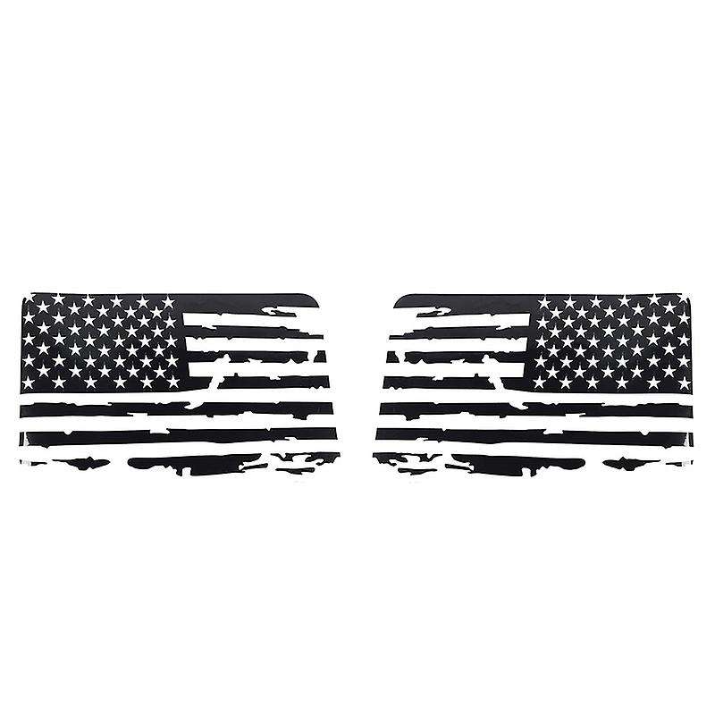 Hardtop Window USA Distressed Flag Decals American Flag Stickers for 2011-2017 JK 4 Door, 1 Pair