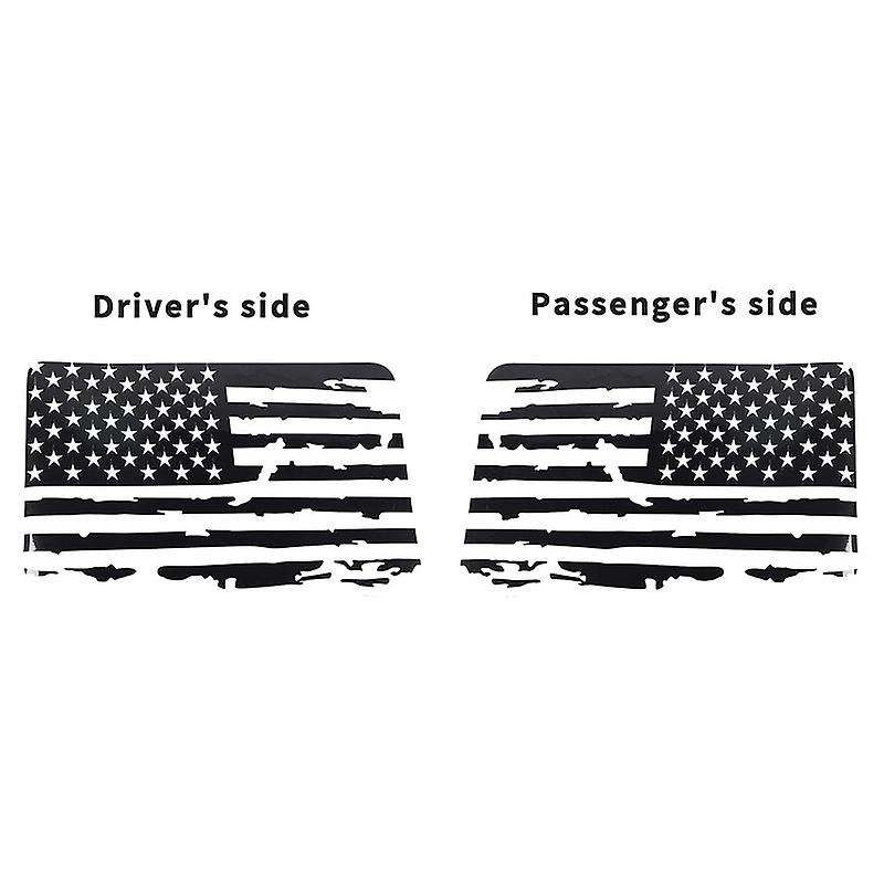 Hardtop Window USA Distressed Flag Decals American Flag Stickers for 2011-2017 JK 4 Door, 1 Pair