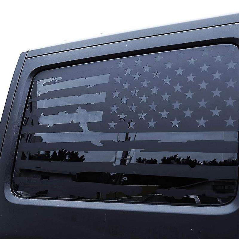 Hardtop Window USA Distressed Flag Decals American Flag Stickers for 2011-2017 JK 4 Door, 1 Pair
