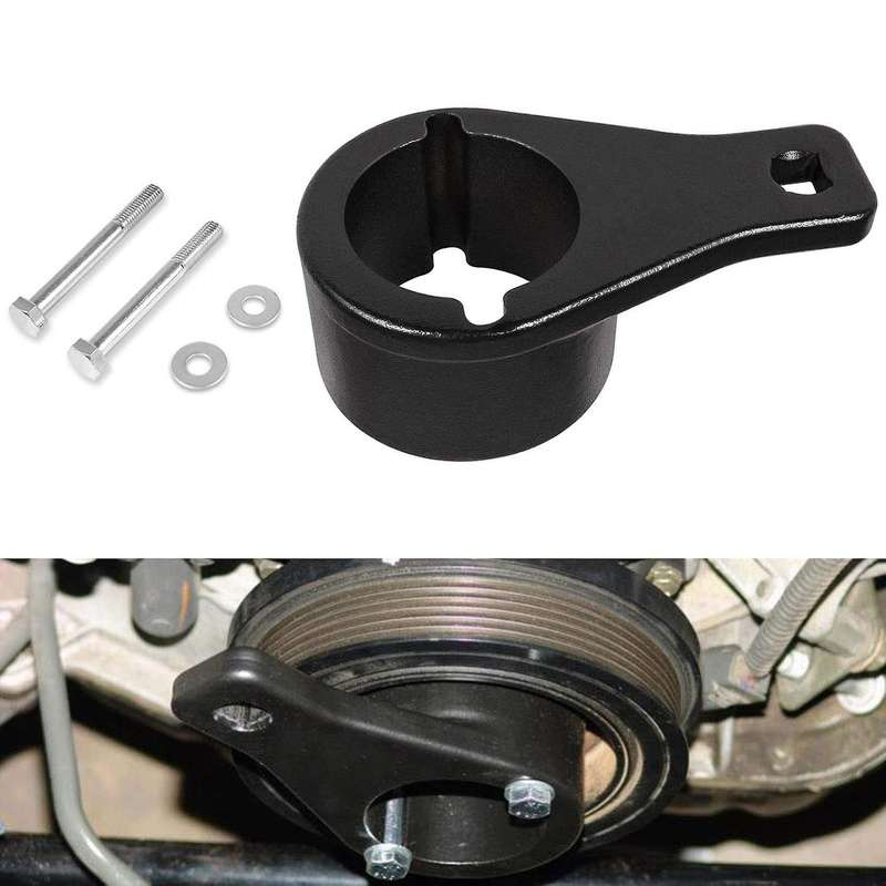 Harmonic Damper Pulley Holding Tool Crankshaft Crank Holder with 2Pcs Crank Bolts Kits for