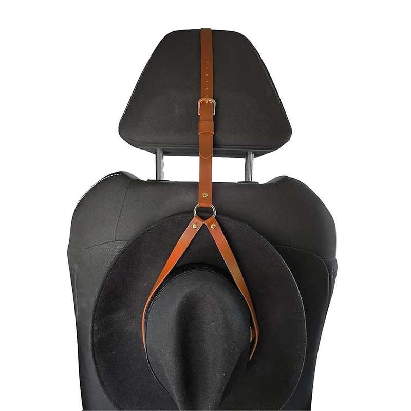 Hat Holder for Trucks - Keep Your Hats Protected on the Road with Our Handmade Leather Hat Rack. Han