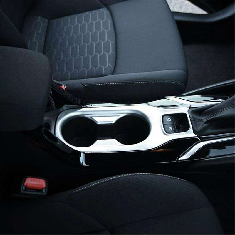 Hatchback Interior Console Cup Holder Cover Trim for 2018 Silver