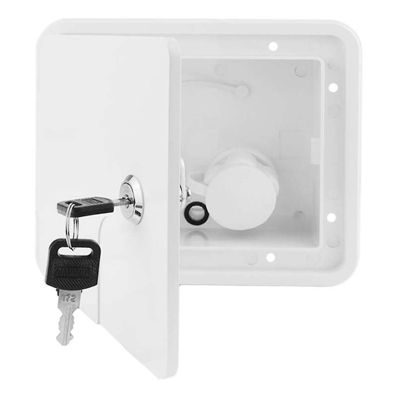 Hatch Cover Accessories with Keys Square Threaded Fill Dish RV Trailer Lockable Water Intake Parts C