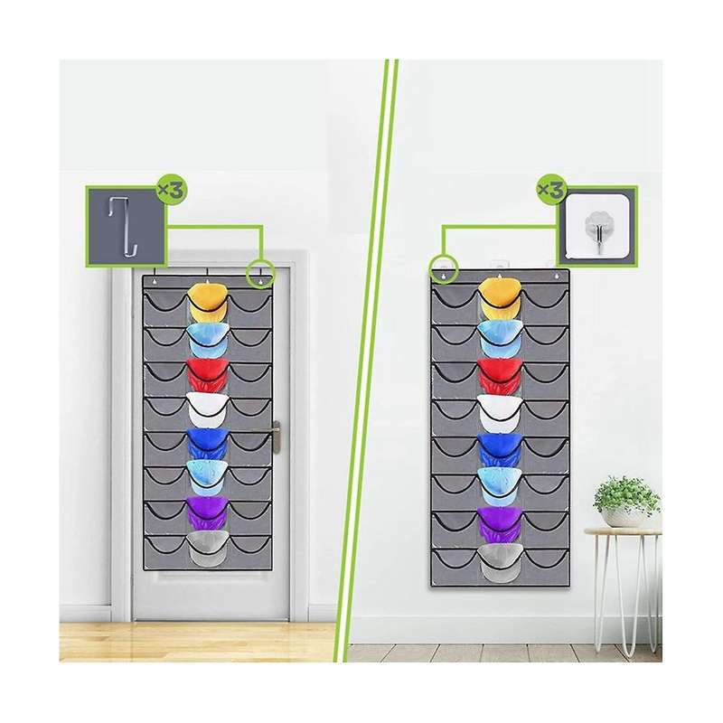 Hat Storage Organizer Clear Pockets Hat Rack Door Hanging Holder Hanger Storage Rack for Baseball C