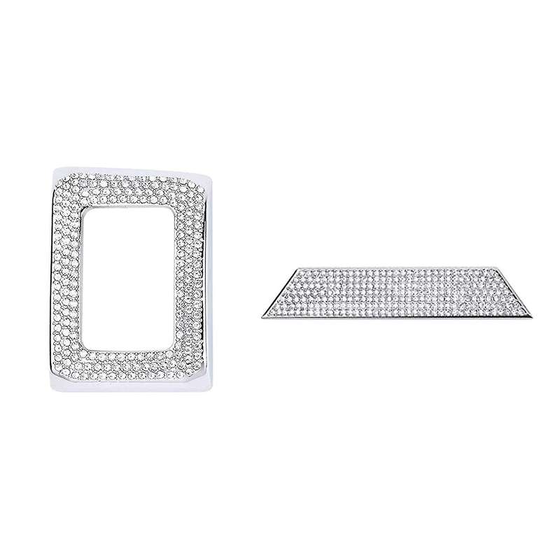 Hazard Light Storage Box Bling Crystal Accessory Interior Sticker Compatible for