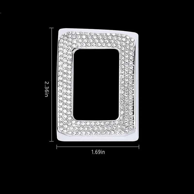 Hazard Light Storage Box Bling Crystal Accessory Interior Sticker Compatible for
