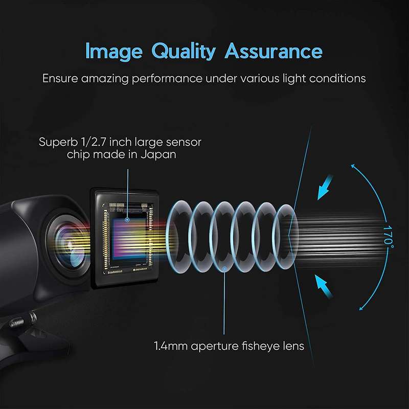 HD Camera,170 Degree Wide View Angle License Plate Rear View Camera for Car,Night Vision IP69 for Ve