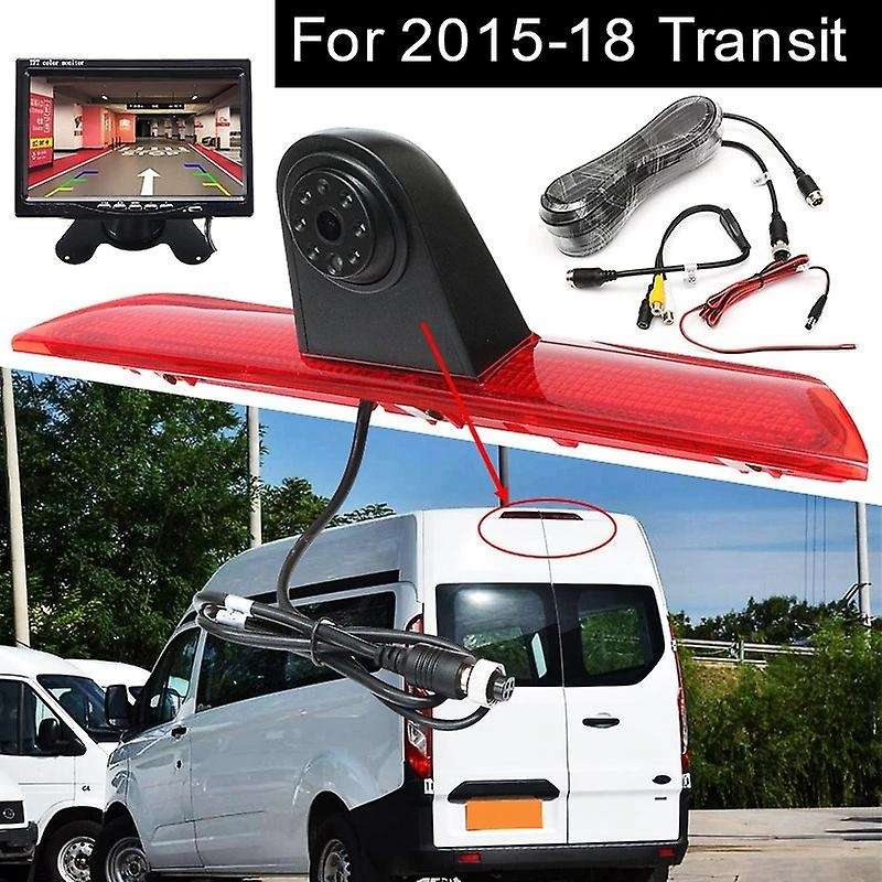 HD Car Rear View Camera Brake Light Reverse Backup Parking Night Vision Waterproof Monitor for Trans