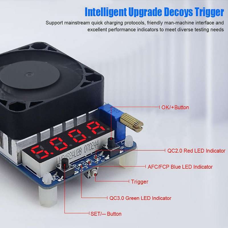HD25 Trigger QC2.0 QC3.0 Electronic USB Load Resistor Discharge Battery Test Adjustable Current Volt