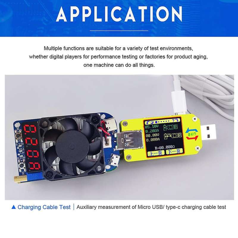 HD35 Trigger QC2.0 QC3.0 Electronic USB Load Resistor Discharge Battery Test Adjustable Current Volt