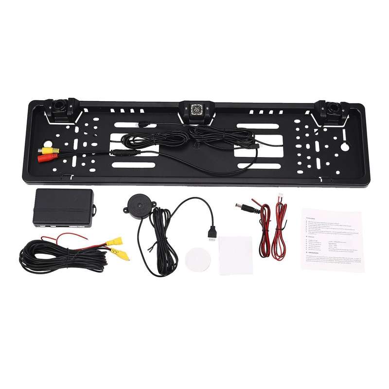 Hd Rearview Camera Car European License Plate Camera Light 12 Led 170 Backup Reverse Camera Ir With