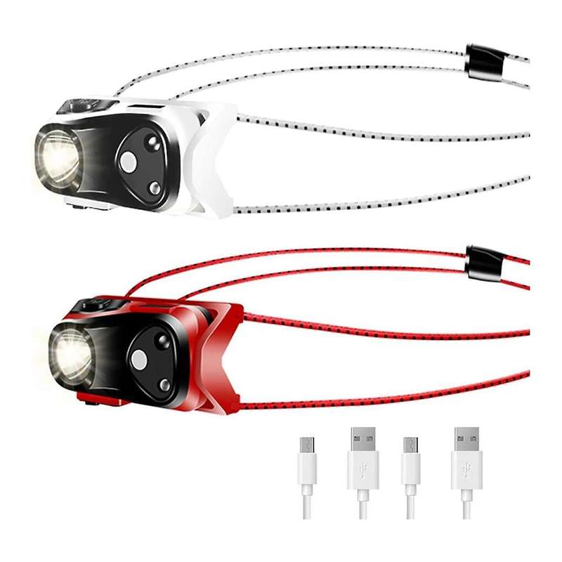 Head Light Rechargeable 2Pack,1000 Lumen Ultra-Light Bright LED Headlight with White Red Light,Wate